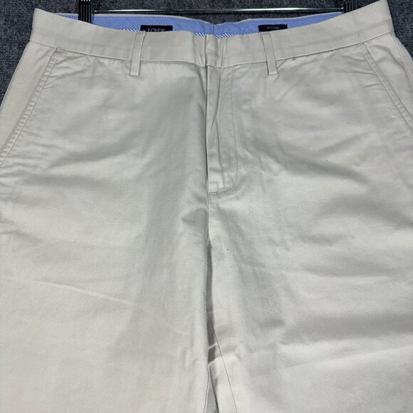 J Crew Pants Mens 34 Bedford Dress Pant Beige Cotton Flat Front Pockets Straight - Picture 3 of 8